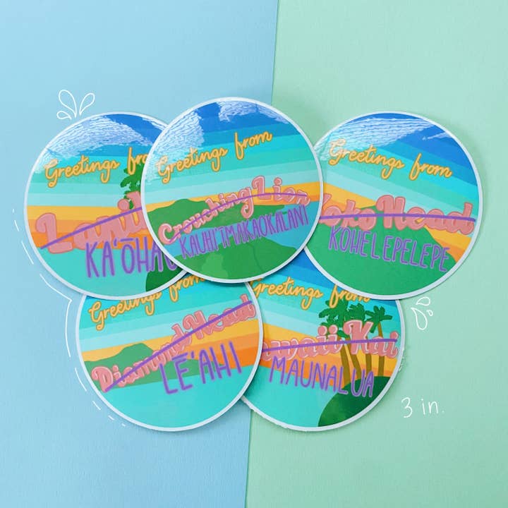 postcard sticker for wholesale by GLTCHGIRL