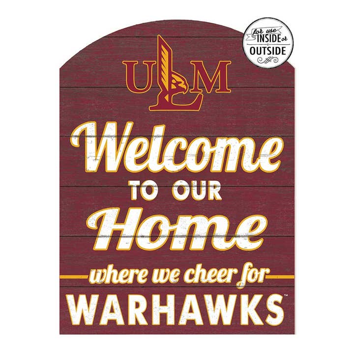 16x22 In/Outdoor Team U of Louisiana at Monroe Warhawks for wholesale by KH Sports Fan