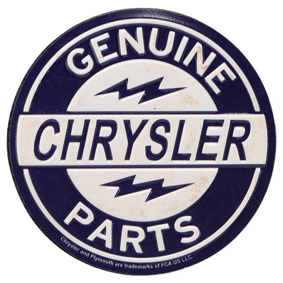 Open Road Brands, LLC - Wholesale Magnet - Genuine Chrysler Parts Round Embossed Metal Magnet