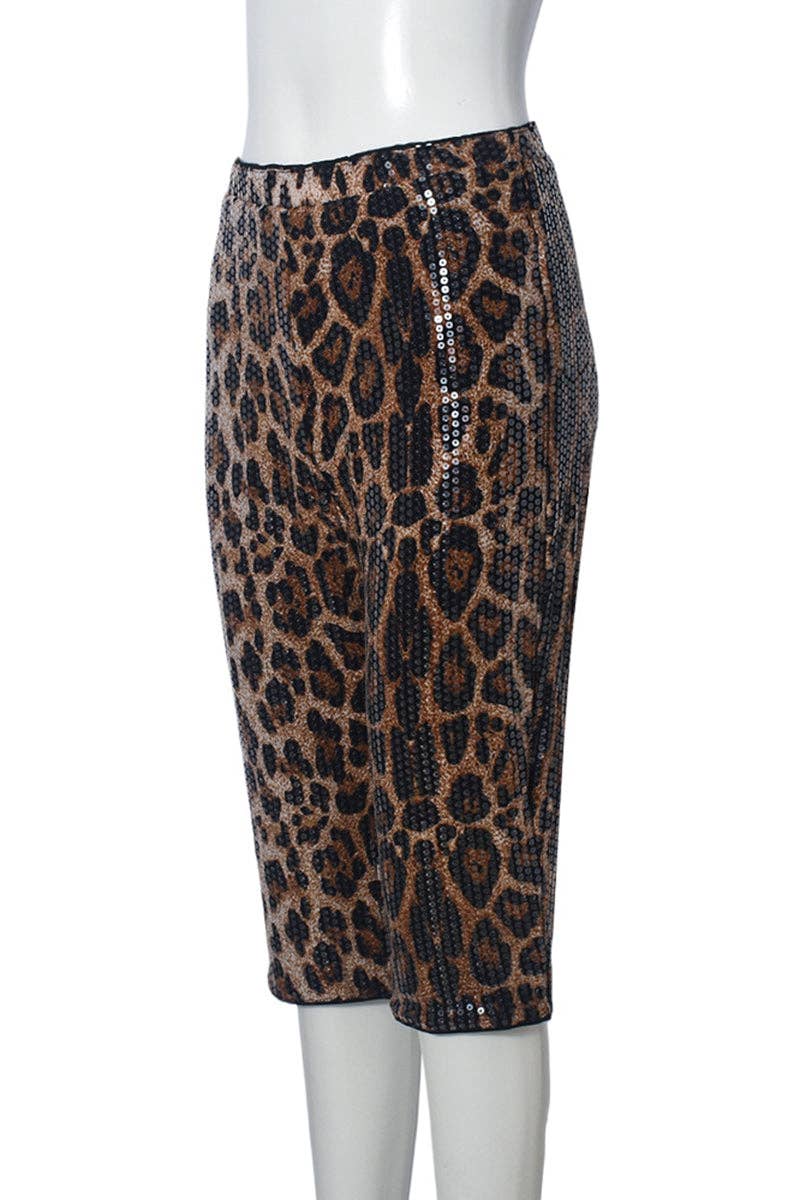 Sequin Leopard Print Casual Pants for wholesale on Faire3