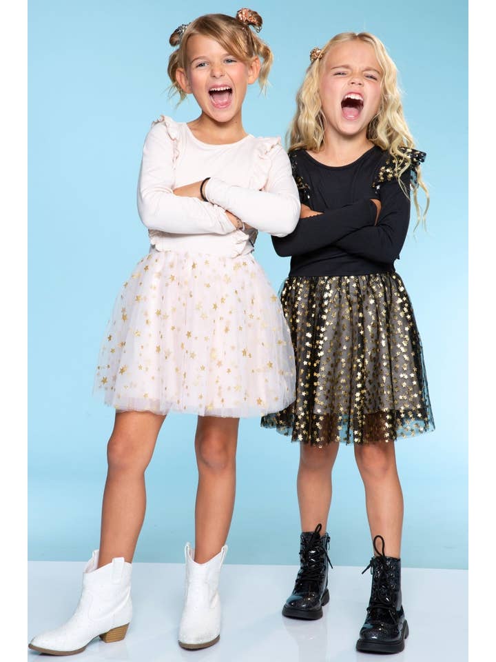 PixieLane - Wholesale Dress - Kids - Simply Soft Bow Back Be Happy Tulle Dress2