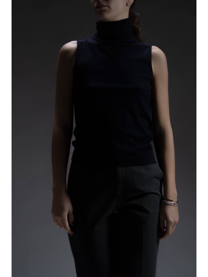 Lèmme - Wholesale Knit Sweater - Women's - Sleeveless turtleneck sweater in wool and silk16