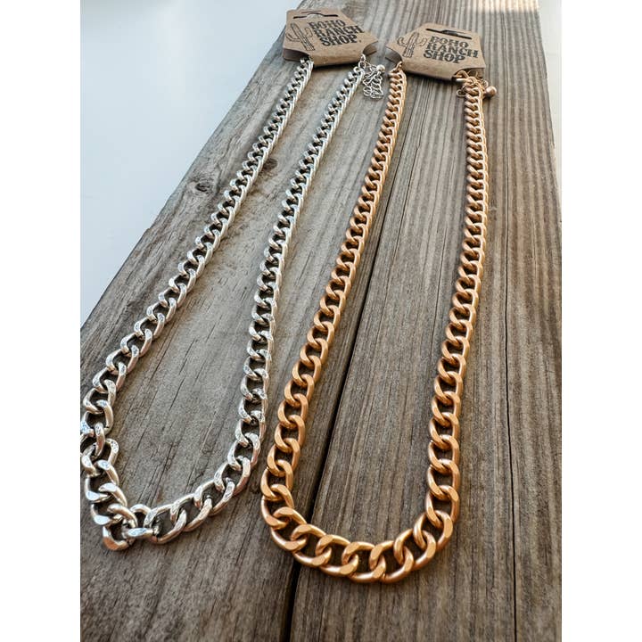 Boho Ranch Shop - Wholesale Pendant/Charm Necklace - Chain Necklace - Matte Gold | Burnished SilverÂ