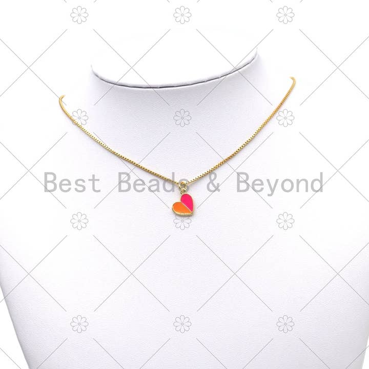 BestBeads&Beyond – wholesale Individuell berlock/hänge – Emalj Hjärta Charm, Sku #JD183