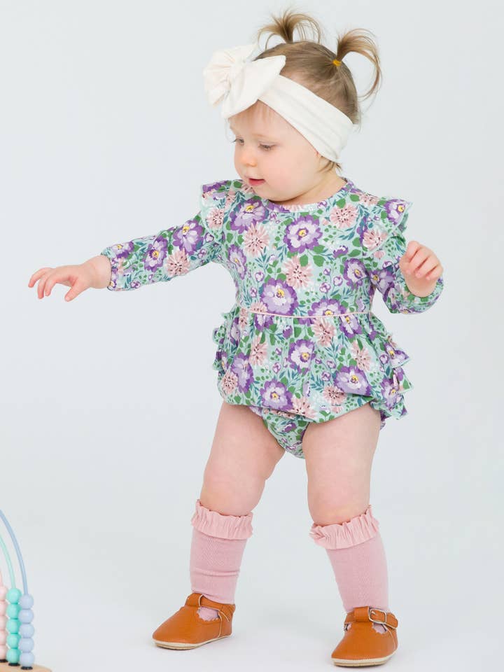 Blue Baby Girls Alpine Floral Knit Long Sleeve Flutter Bubble Romper
for wholesale on Faire