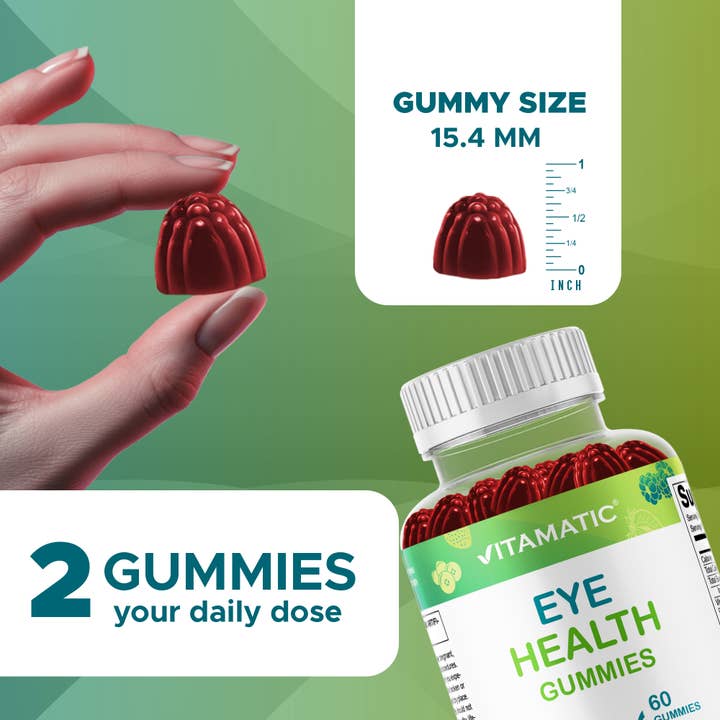 Vitamatic - Wholesale Oral supplement/vitamin - Vitamatic Eye Health Gummies Mixed Berry Flavor-60 Gummies 2
