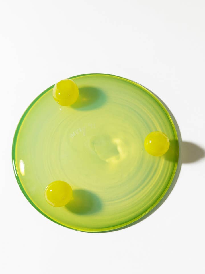 Tripod Dessert Plate #3 for wholesale by Sticky Glass