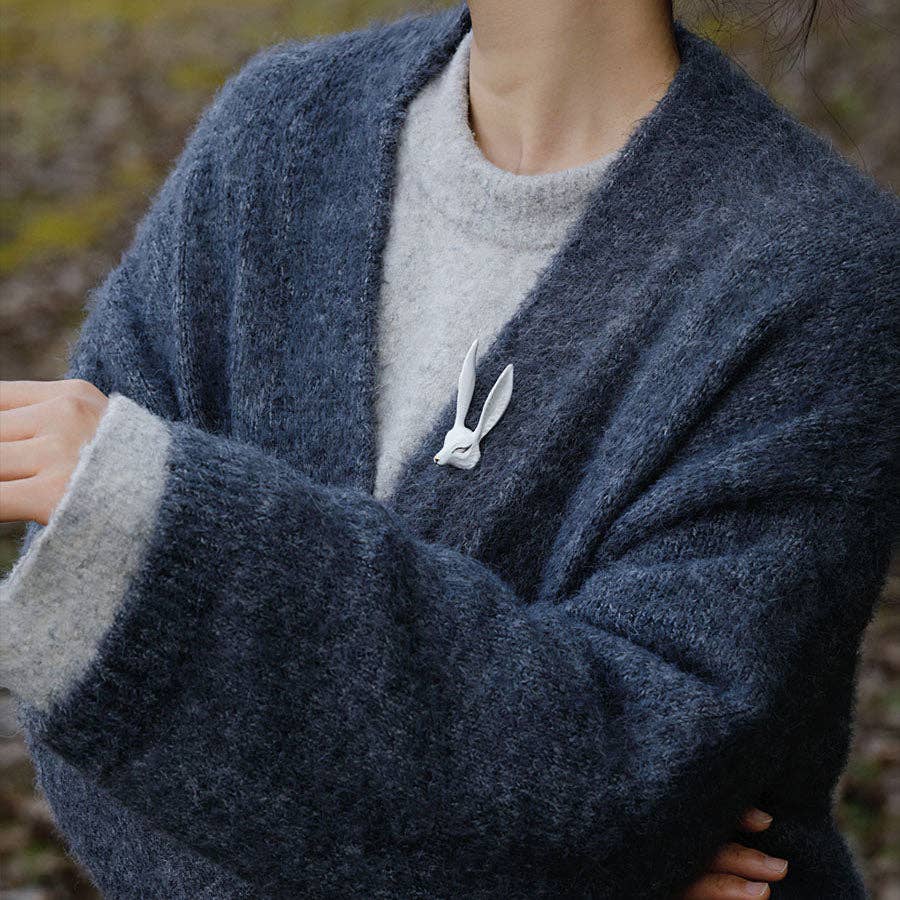 Vermilion Collection - Vente Broches - Broches en céramique YIHE "Renard blanc"7