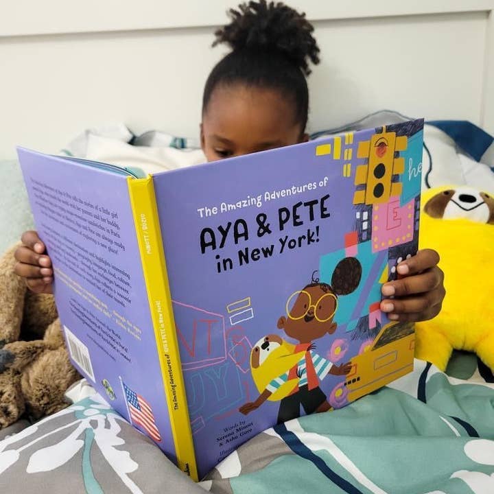 Aya & Pete - Vendita all'ingrosso Libro per lettori principianti (6-8) - Le incredibili avventure di Aya e Pete a New York! (Copertina rigida3