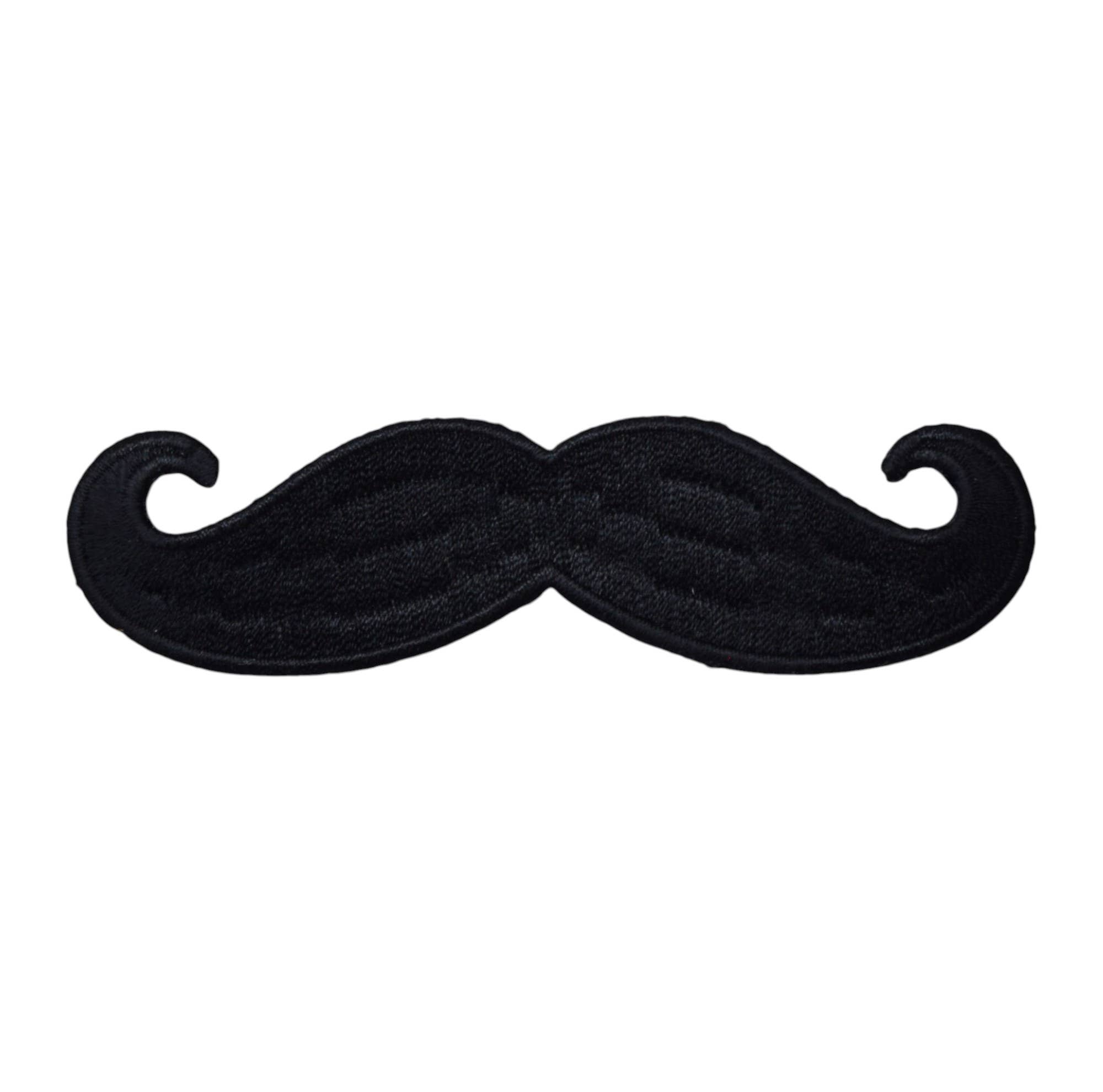 Wholesale Applique – wholesale Patch – Black Mustache - Hipster - Embroidered  Iron on Patch0