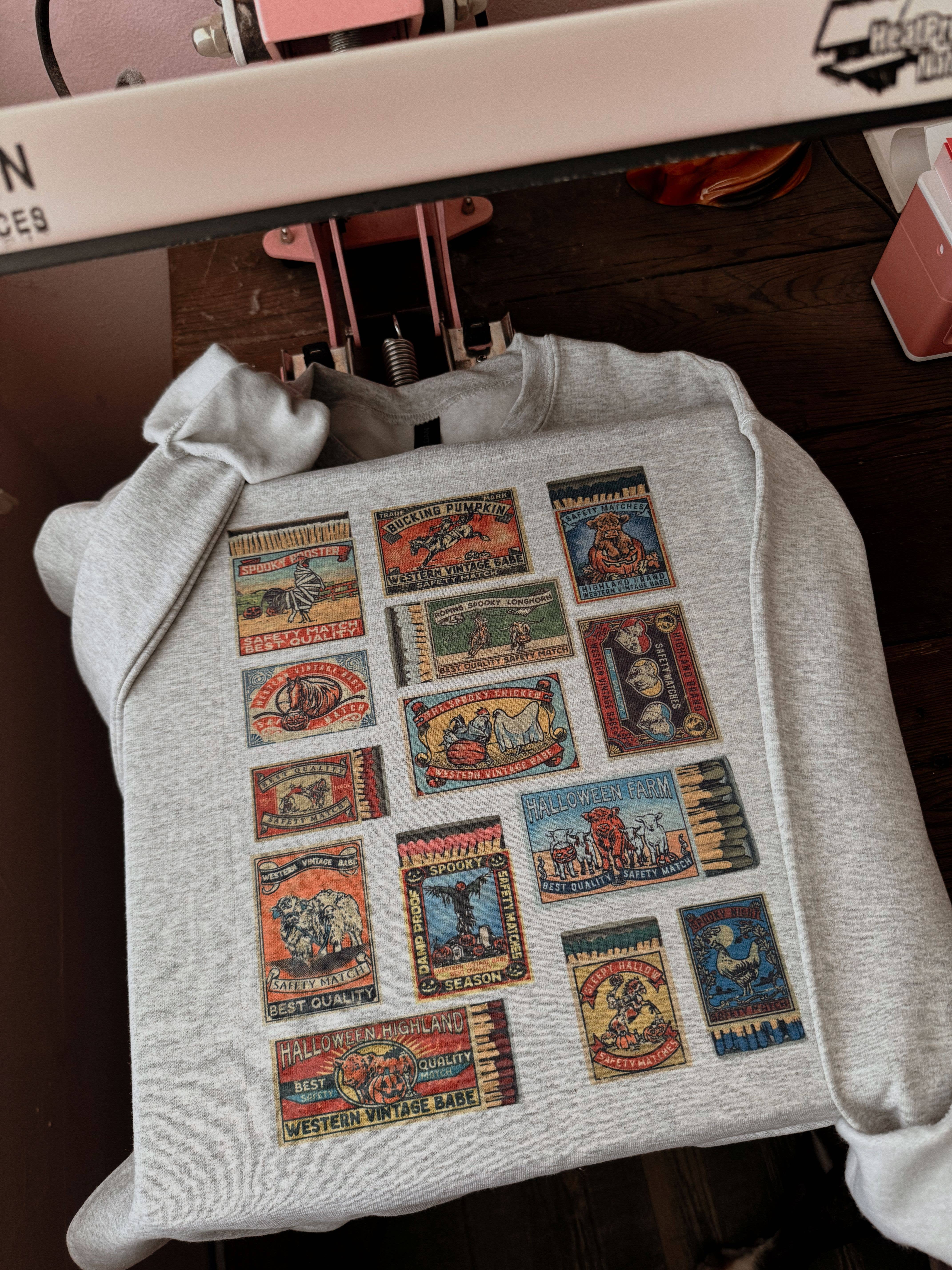 Western Vintage Babe – Großhandel T-Shirt mit Siebdruck – Damen – GRUSELIGE STREICHHOLZSCHACHTEL0