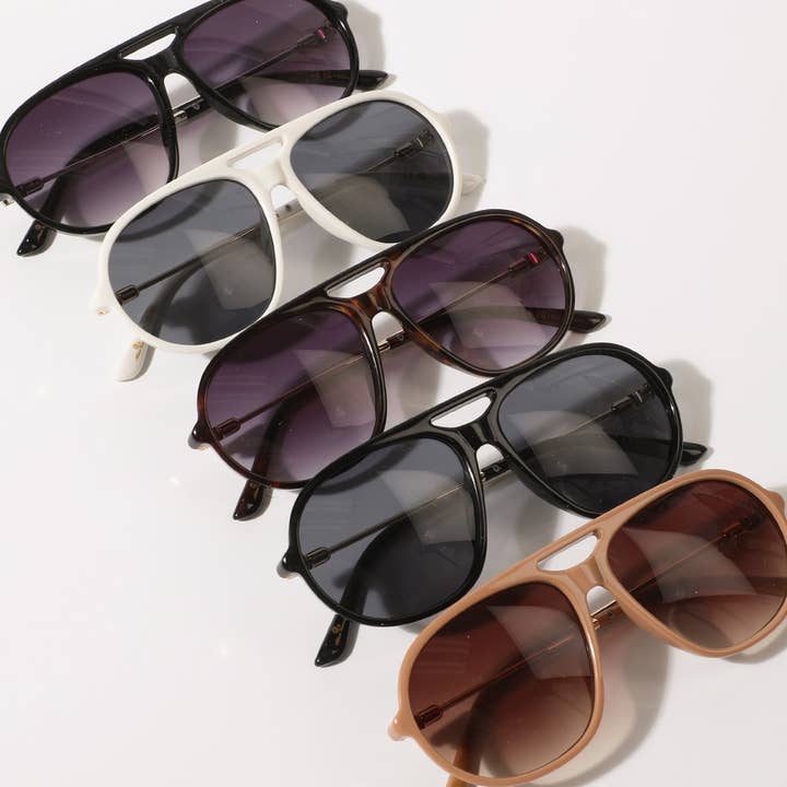 ASSORTED COLOR Round Shape Tined Thin Leg Fashion Sunglasses for wholesale on Faire