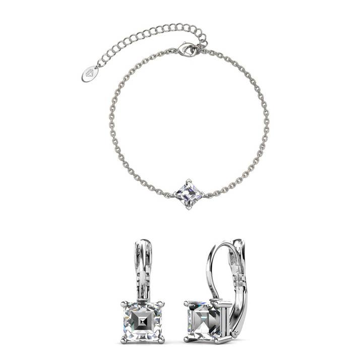 Parures Calle Square - Argenté Et Cristal pour la vente par CARALI / MYC Paris