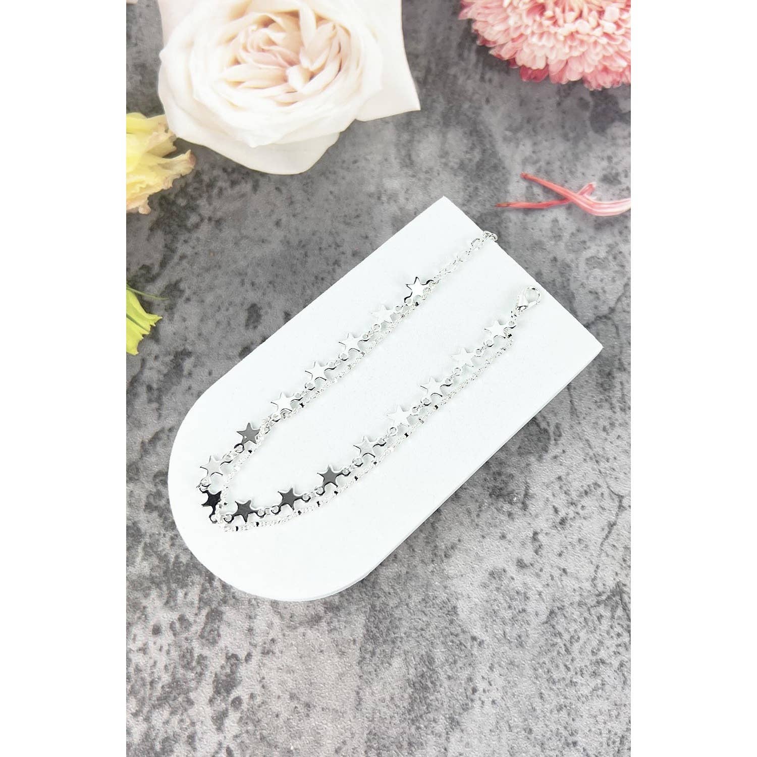 JHP Collection - Wholesale Anklet - STAR SHAPED DOUBLE LAYER METAL ANKLET4