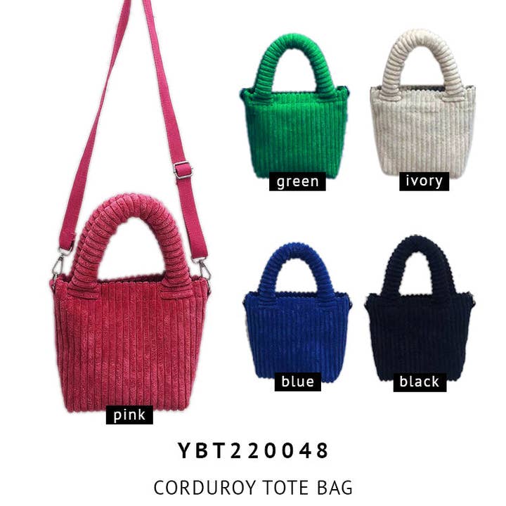 Do Everything In Love® - Wholesale Tote Bag - Women's - Corduroy Tote Bag2