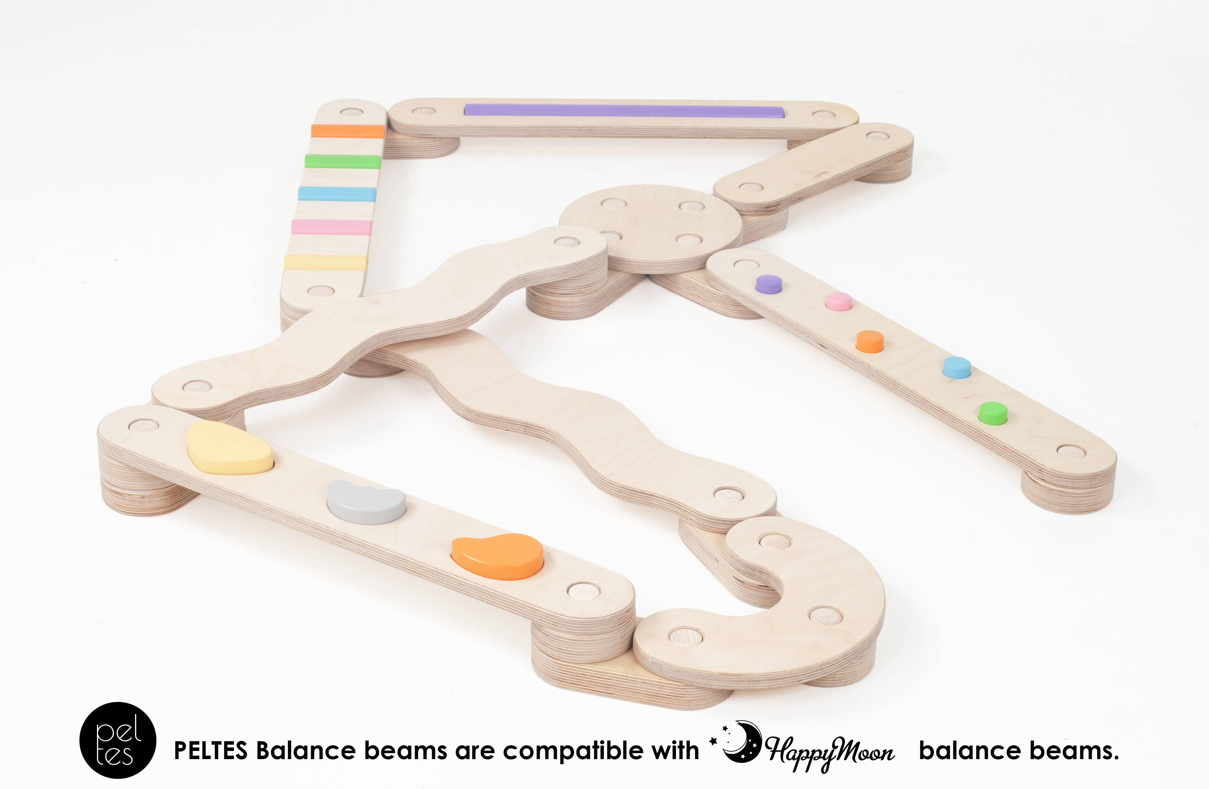 HappyMoon - Wholesale Wood Toy - Kids - PELTES® balance beams, Montessori Toy, Balance Board3