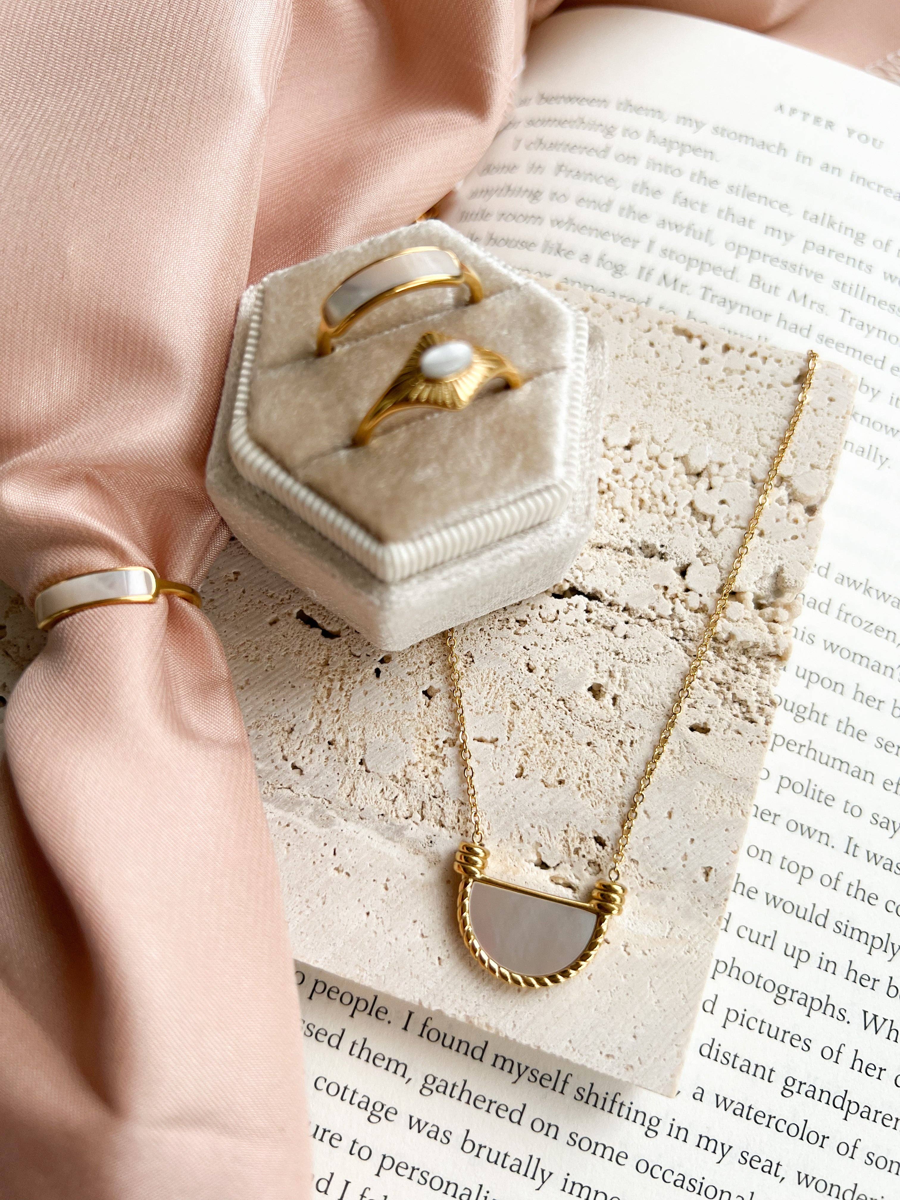 24th & Gold - Wholesale Band/Stacked Ring - Iridescent Band Gold Ring5