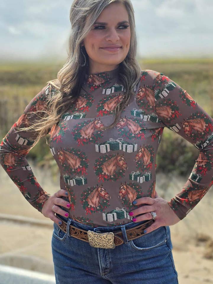 Sterling Kreek - Wholesale Blouse - Women's - Ribbons on the Range Mesh Top7