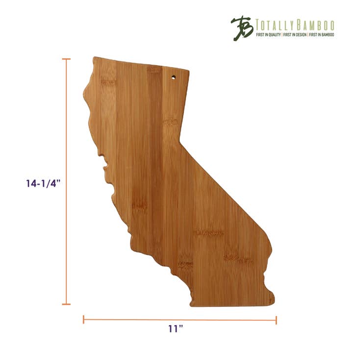 Totally Bamboo - Wholesale Cutting Board - California State-Shaped Bamboo Serving & Cutting Board