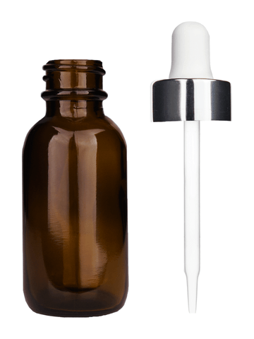 Best Bottles - Vente Supports pour huile essentielle - Bouteille ronde ambrée Boston - 30 ml (plusieurs couleurs de compte-gouttes)6