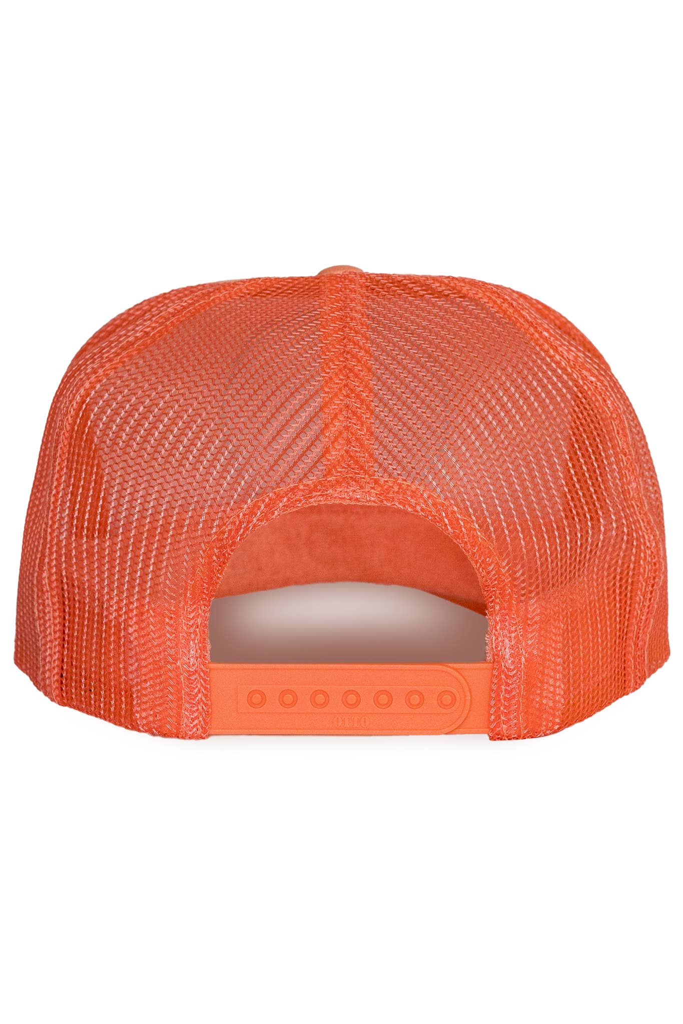 Electric Rainbow Trucker Hat in Coral for wholesale on Faire5