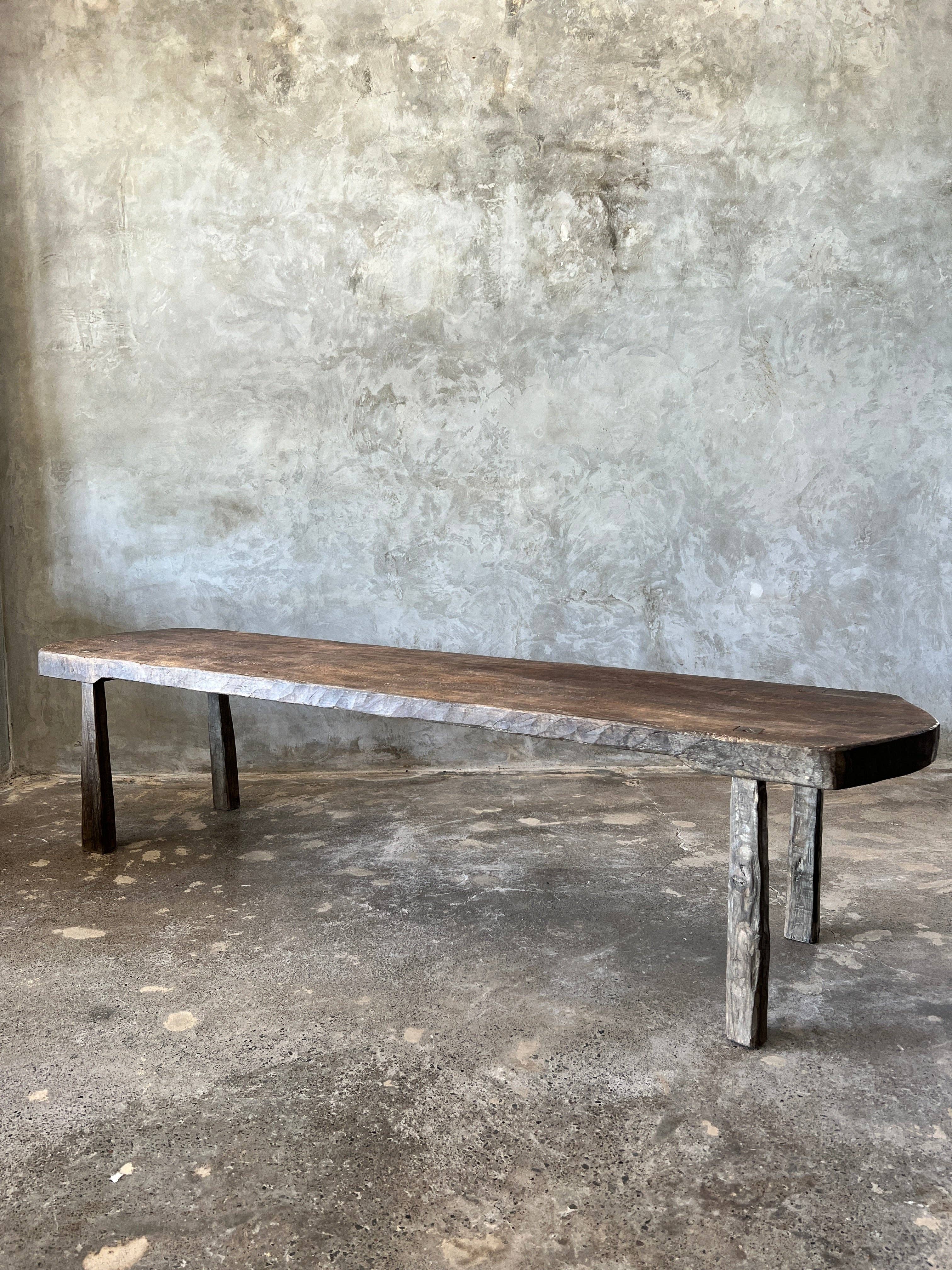 Office Objets - Wholesale Coffee Table - Large round coffee table in antique Asian teak L:2m W:50 H:5026