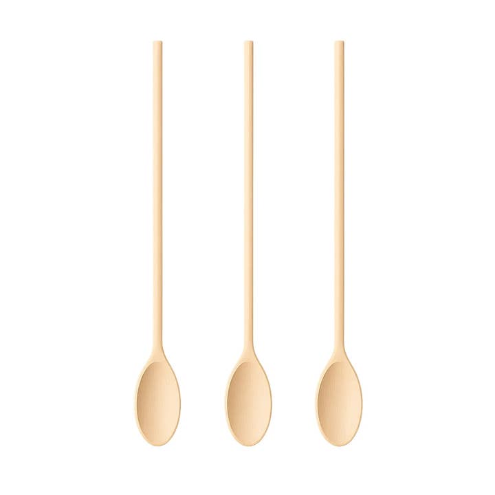 Beechwood Cooking Spoons Set – 16 Inch - 3pcs for wholesale by Mr. Woodware