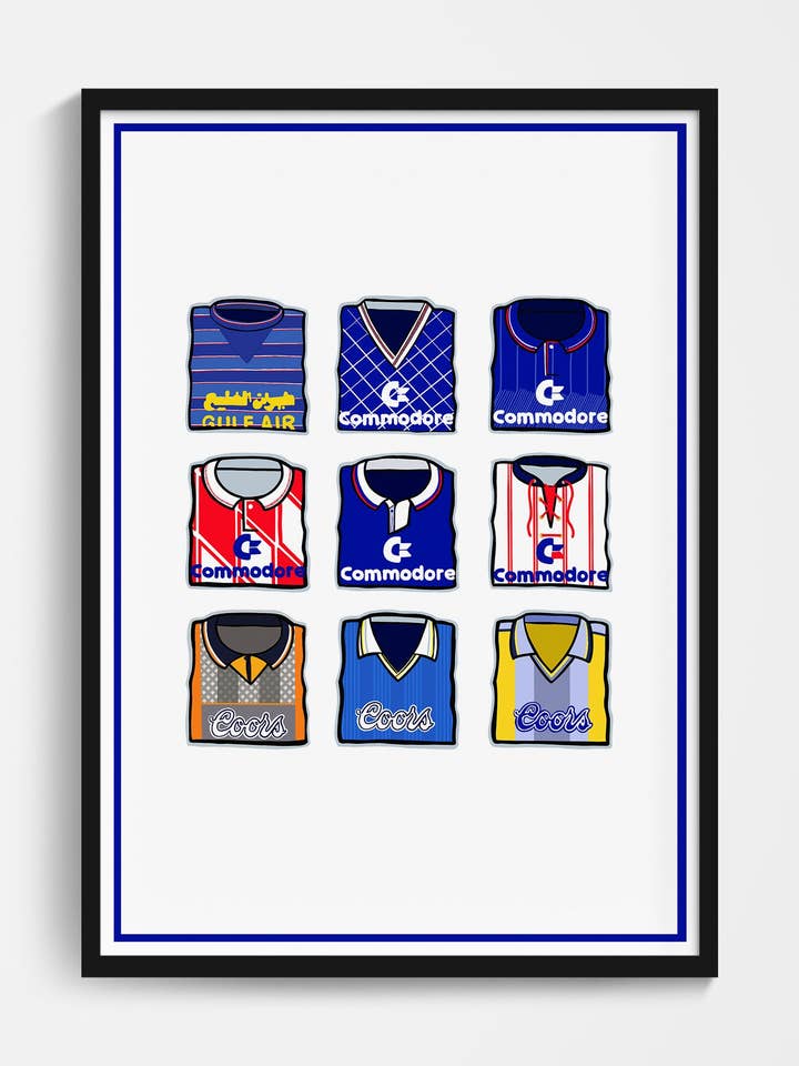 Chelsea Shirts Print for wholesale by Football Devotion