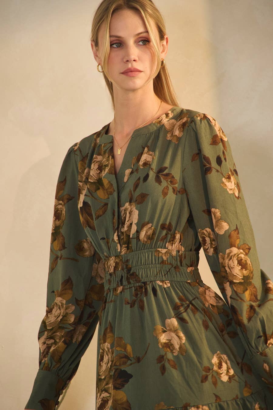 Oddi - Wholesale Dress - Women's - Plus Floral Printed Tiered Maxi Dress7