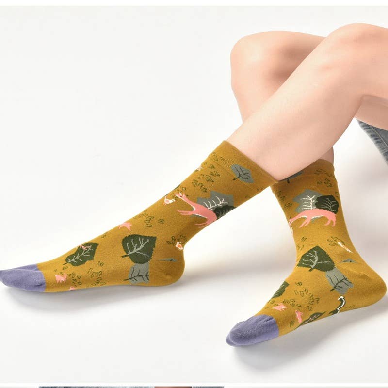 Tourtiwi – Meias - Unissexo por atacado – Meias com padrão de pintura a óleo assimétrico27