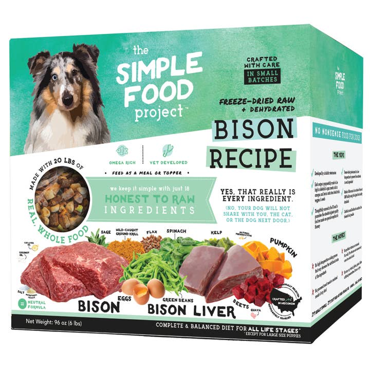 The Simple Food Project - Wholesale Pet Food - Dog - Bison Recipe for Dogs
