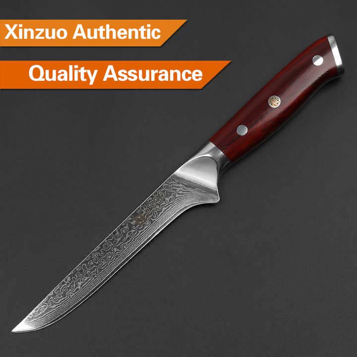 Couteau à arêtes B13R de 15 cm en acier damas de qualité supérieure pour la vente par Xinzuo