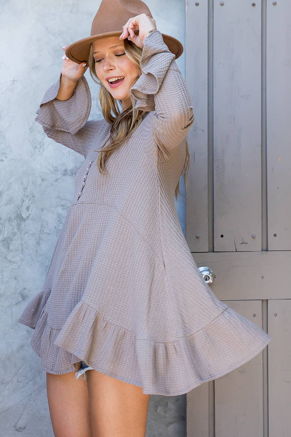 Sweet Lovely by Jen - Wholesale Tunic - Women's - SW275 - Waffle Knit Flare Top68