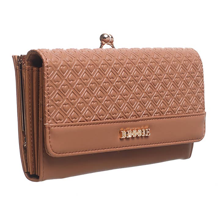 Bessie London – wholesale Wallet – Women's – TEXTURED CLASP LADY WALLET PURSE9