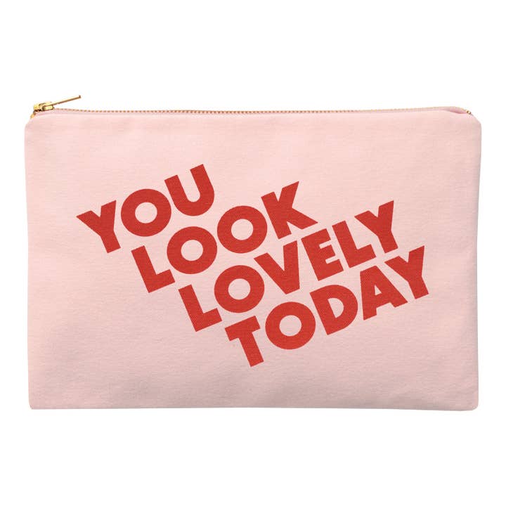 Alphabet Bags - Wholesale Pouch – Women’s - You Look Lovely Today - Blush Pink Pouch4