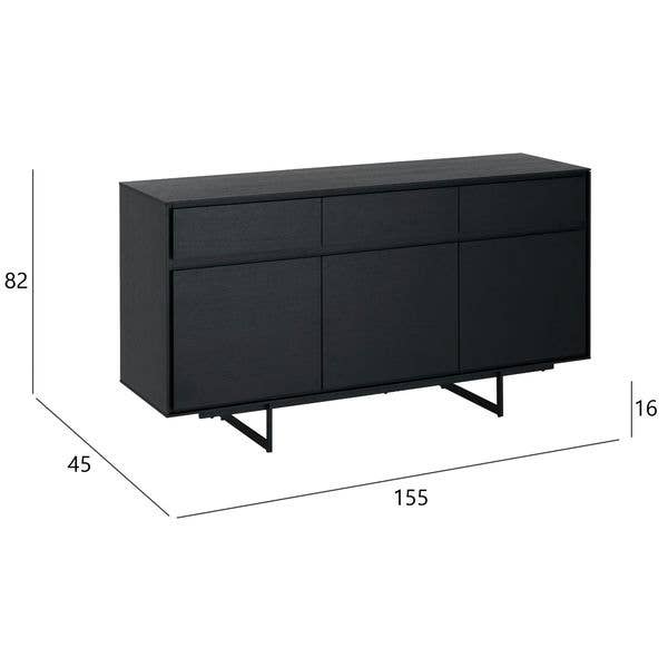 Furnhouse - Wholesale Sideboard - 3-Door Sideboard Tokyo Black Oak9