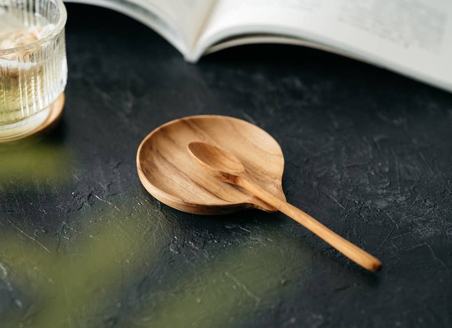 Bali Harvest - Wholesale Spoon Rest - Teak Wooden Saucer Coaster Spoon Rest - Multi Purpose Saucer2