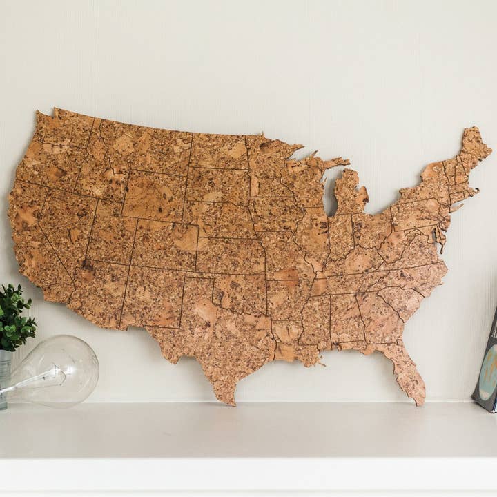 GEO 101 Design - Cork Map Of The United States - Large Size for wholesale by GEO 101 Design