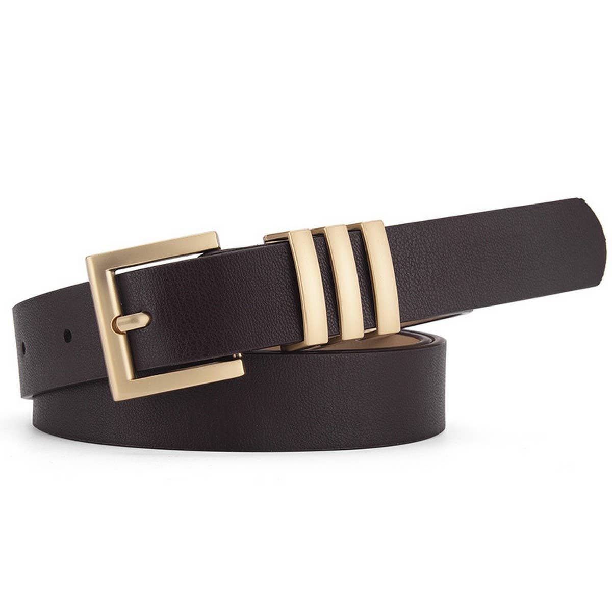 ACCITY - Wholesale Belt - Women's - MATTE KOREAN-STYLE METAL SQUARE BUCKLE BELT_CWASC05801