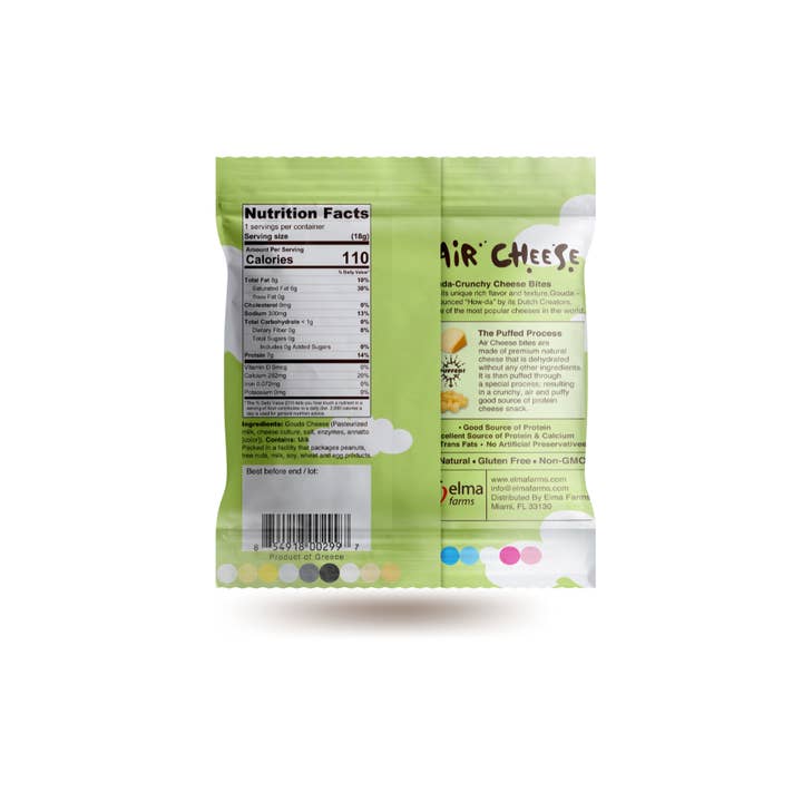 POSHI - Wholesale Puffed Snack - Air Cheese - Gouda 0.63oz/200ct