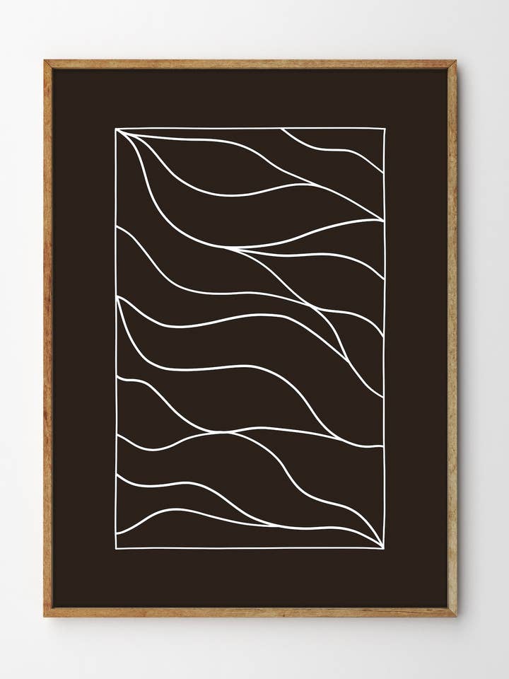 Linhas abstratas a preto n.º 1 por atacado de Gustave