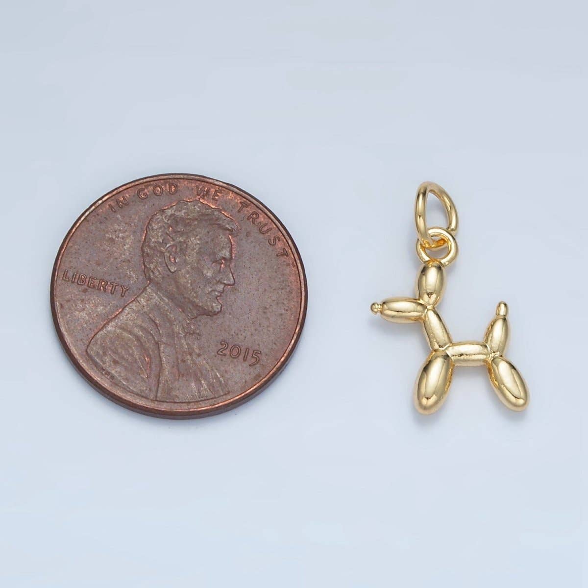 Aim Eternal - Vente Breloques/médailles personnalisées - Chien Ballon Animal Multidimensionnel Mini Charm Plaqué Or 24K | E7422