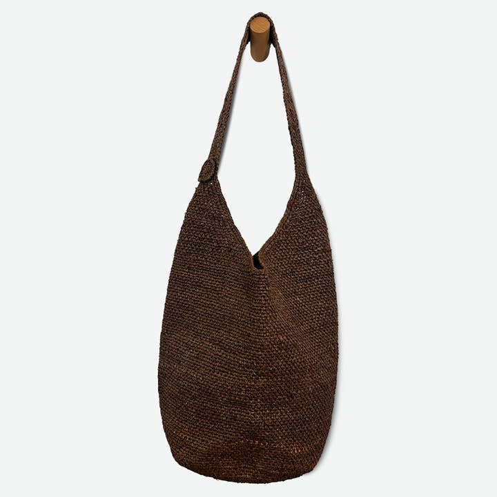 Lula Woven Hobo em Castanho por atacado de Per Lei New York