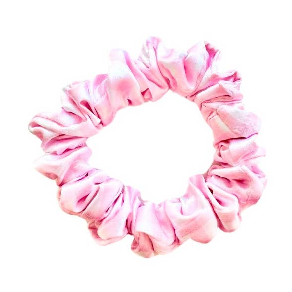 PINK GINGHAM - Skinny Scrunchie van zijde voor wholesale door Beyond Scrunchies