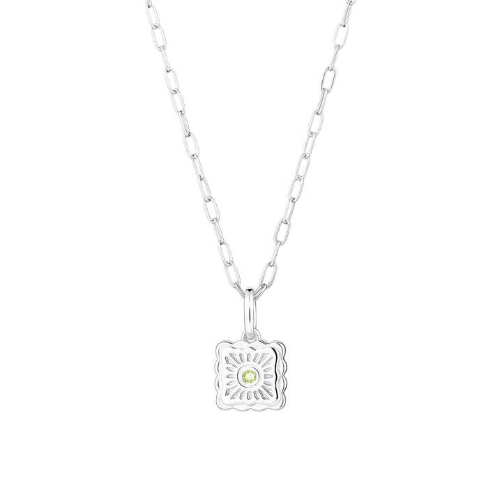 S-kin Studio Jewelry - Wholesale Pendant/charm necklace - Liu Xin Square Mooncake Necklace - Sterling Silver0