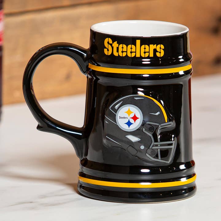 Evergreen Enterprises - Wholesale Beer Glass/Mug - Pittsburgh Steelers Ceramic Stein Cup, 24oz0