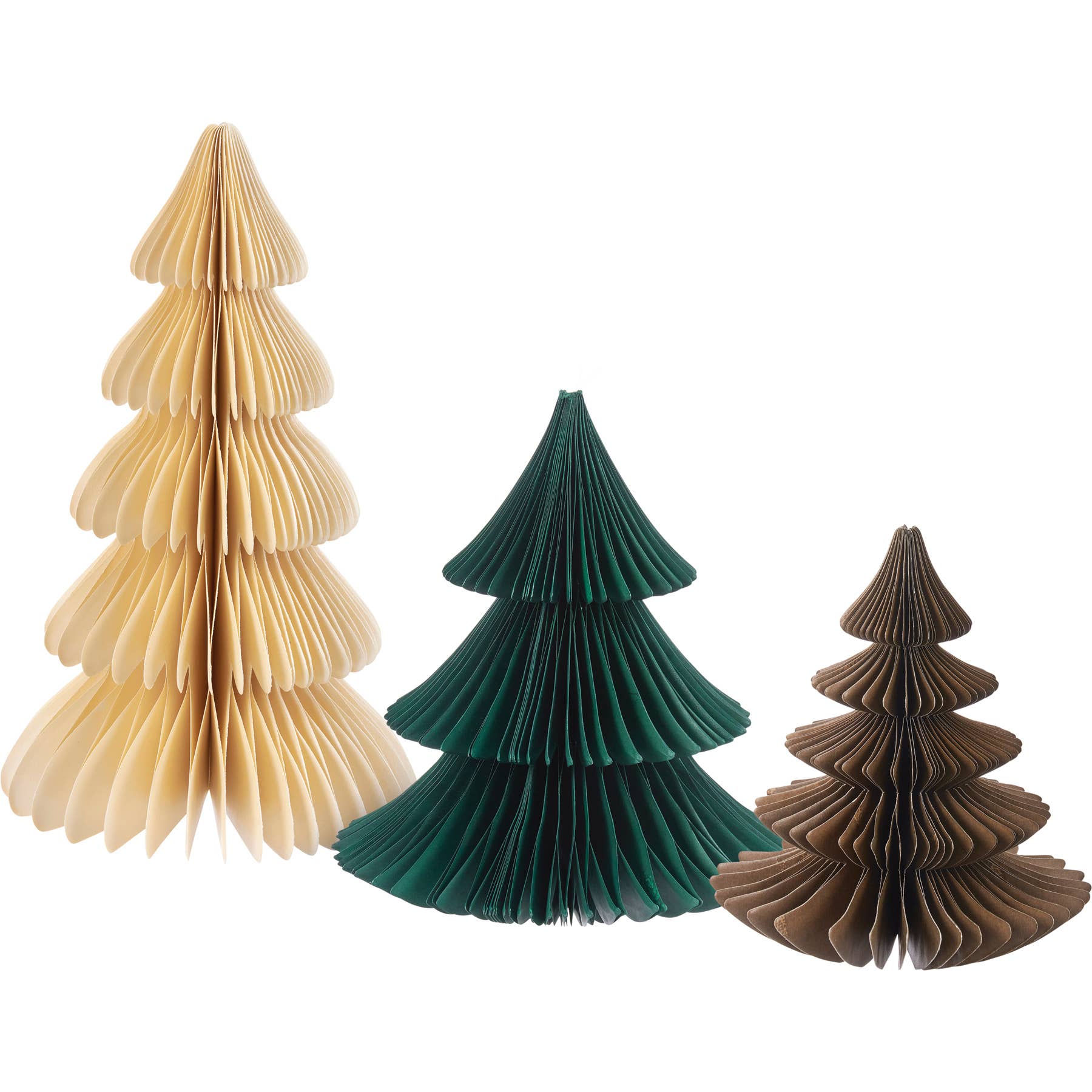 Primitives by Kathy - Wholesale Artificial Christmas Tree - Trio Paper Tree Set2