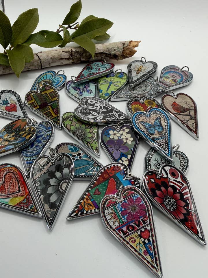 Assorted Hearts Package - 2 Dozen Pendants for wholesale by SPIRIT LALA LLC