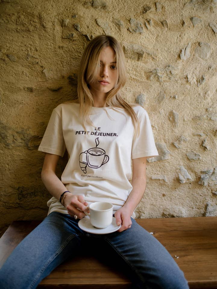 Morgenmad. Unisex bomulds-T-shirt for engroshandel hos Les Petits Basics