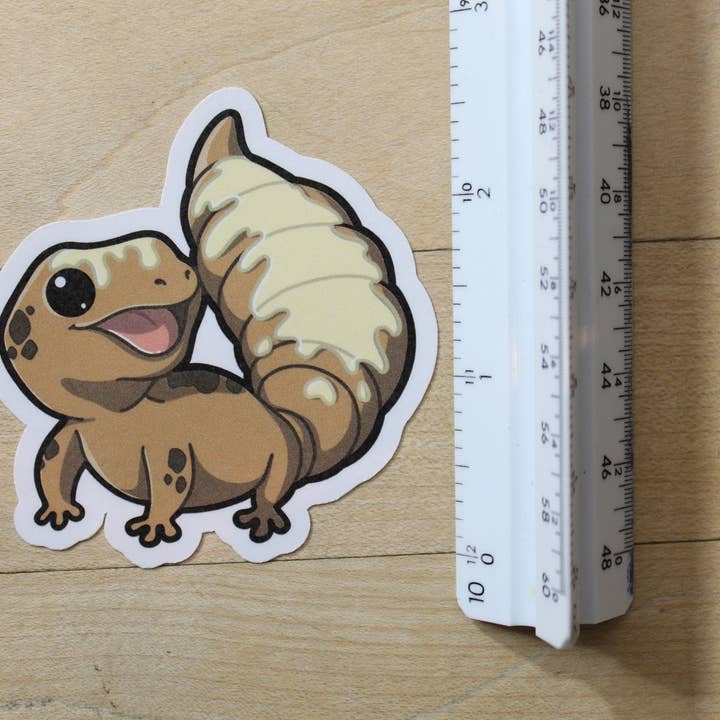 Mega Kawaii Cuties - Wholesale Sticker - Leopard Gecko- Buttered Croissant Sticker
